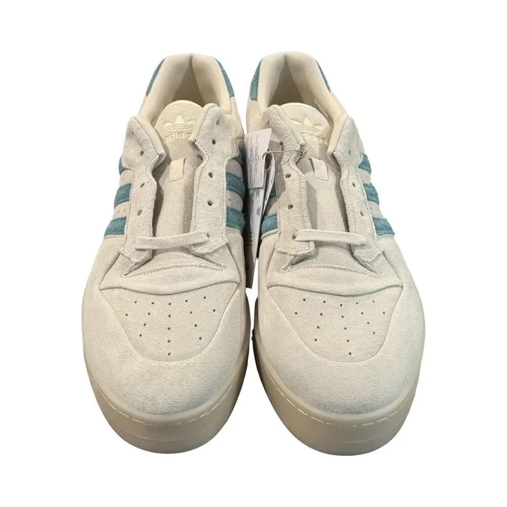 Size 15 Adidas Rivalry Lux Low Wonder Off White Powder Teal JR8241